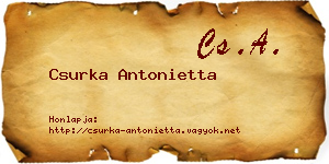 Csurka Antonietta névjegykártya
